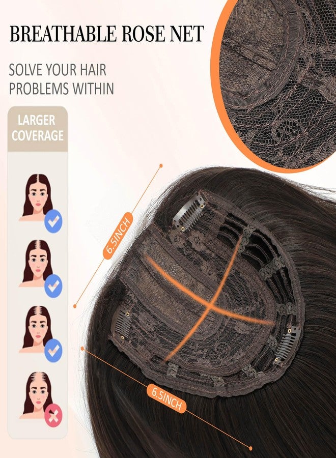 Ms Taj 18 Inch Hair Topper for Women with Thinning Hair - 6.5"X6.5" Long Layered Synthetic Hair Pieces - Fiber Wiglets for Ladies(12/4A) - Image 4